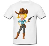 Cumpara ieftin Tricou &quot; Cowboy girl cartoon &quot;