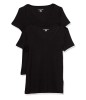 Set 2 Tricouri Dama Amazon Essentials Negre, Maneca Scurta, Bumbac Modal, Slim Fit, Marimea L