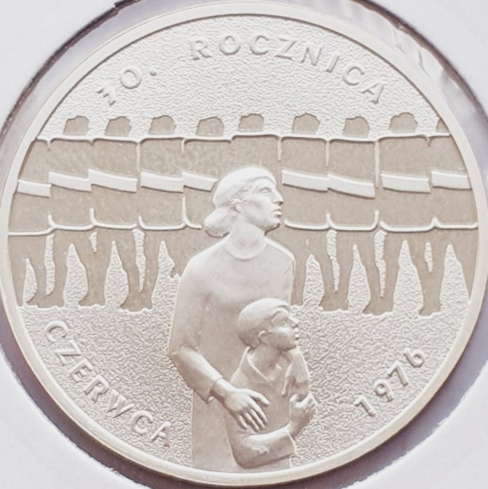 621 Polonia 10 zlote 2006 Polish Road to Freedom &ndash; June 1976 km 598 UNC argint