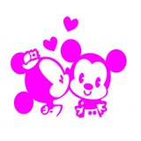 Sticker decorativ pentru intrerupator, Mini cu Miki, 11 cm, 12200ST-16