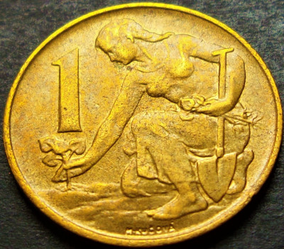 Moneda 1 COROANA - RS CEHOSLOVACIA, anul 1990 * cod 2755 foto
