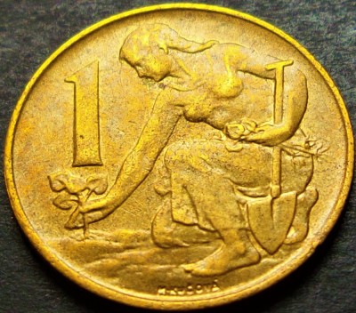 Moneda 1 COROANA - RS CEHOSLOVACIA, anul 1990 * cod 2755 foto
