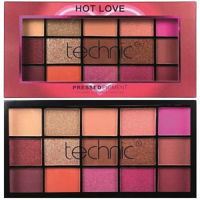 Paleta fard de ochi, Technic, Hot Love, 15 culori foto