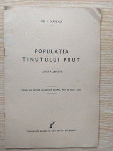 Populatia tinutului Prut Cateva aspecte- Gh. I. Nastase foto