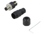 Conector M8 Tată 4 Pini Drept IP65 30V