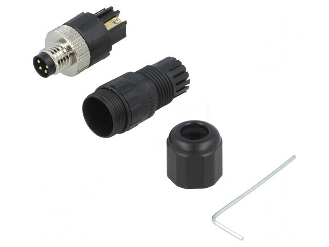 Conector M8 Tată 4 Pini Drept IP65 30V