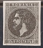 Romania 1879 - Carol l ,, Bucuresti ll &#039;&#039;,1 cu 1/2 bani negru