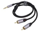 Cablu Jack 3,5mm RCA 0,5m Aurit, Vention