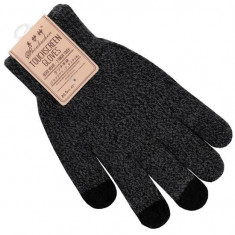 Manusi Touchscreen Universale ApcGsm Gloves Premium GriNegru foto