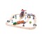 Set de joaca circuit din lemn Hape cu tren si incarcator minier 64 piese