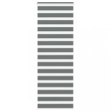 vidaXL Jaluzea tip zebra gri &icirc;nchis lățime țesătură 85,9 cm poliester