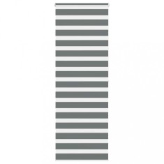 vidaXL Jaluzea tip zebra gri &icirc;nchis lățime țesătură 70,9 cm poliester