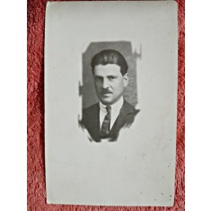 Fotografie tip carte postala, barbat Dumitru Scafesi, 1926