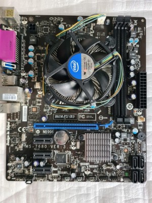 Kit MSI H61-P21 + i7 3770 socket LGA 1155 ,shield foto