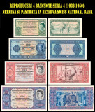 reproduceri 4 bancnote seria 4 (1938-1950) neemisa si pastrata Swiss