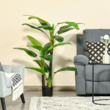 Cumpara ieftin HOMCOM Bananier Planta in Ghiveci Bananier Artificial, Planta Artificiala de Interior si Exterior, 150 cm