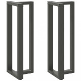 VidaXL Picioare de masă de bar &icirc;n formă de T, 2 buc., antracit, 50x35x(110-111) cm, oțel