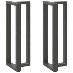 vidaXL Picioare de masă de bar &icirc;n formă de T, 2 buc., antracit, 50x35x(110-111) cm, oțel 4013102