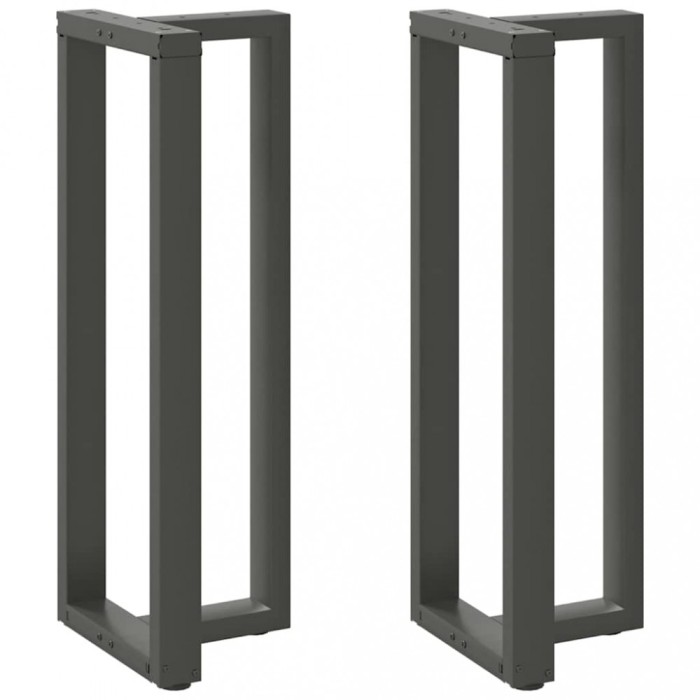 vidaXL Picioare de masă de bar &icirc;n formă de T, 2 buc., antracit, 50x35x(110-111) cm, oțel