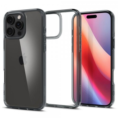 Husa pentru Apple iPhone 16 Pro, Spigen, Ultra Hybrid, Neagra Transparenta foto