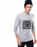 Cumpara ieftin Bluza barbati gri cu text negru - Straight Outta Balta Alba - S, THEICONIC