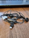Casti telefon cu microfon, conectare prin mufa micro USB si clips de prindere