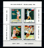 DPR Korea 1986 - Tenis, bloc neuzat