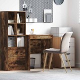 VidaXL Birou Stejar afumat 60 x 50 x 76 cm Lemn compozit