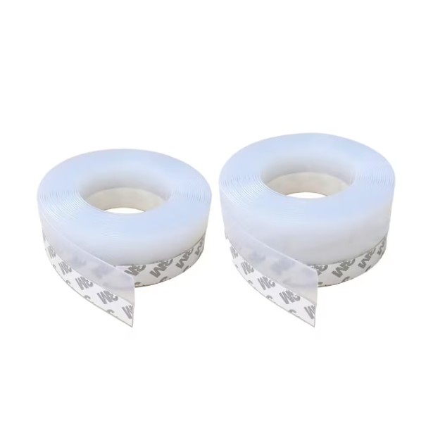 Set 2 x Banda de Etansare din Silicon Pentru Usa, Fereastra, Cabina de Dus, Transparenta, 25 mm x 1,8 m + 45 mm x 1,8 m
