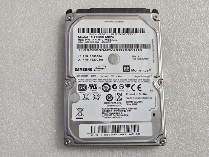 Hard Disk Laptop Seagate Momentus Thin ST1000LM024, 1TB, 5400rpm, 8MB, SATA 2
