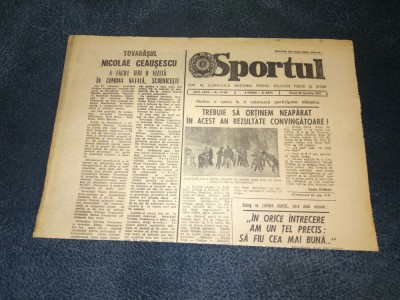 ZIARUL SPORTUL 28 IANUARIE 1983 foto