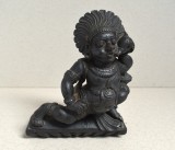 Statueta antropomorfa masculina sculptata in lemn India cca 1900