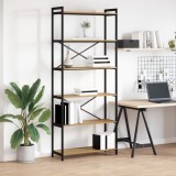 vidaXL Bibliotecă stejar artizanal 80 x 30 x 188 cm Lemn compozit