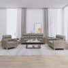 VidaXL Set de canapele cu perne, 3 piese, gri taupe, textil 3201559