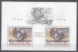 Czechoslovakia 1986 Paintings International brigade Spain perf. sheet MNH S.698, Nestampilat