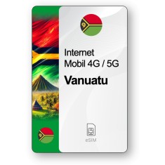 eSIM Internet Vanuatu, valabil 7 zile, trafic 1 GB, Standard