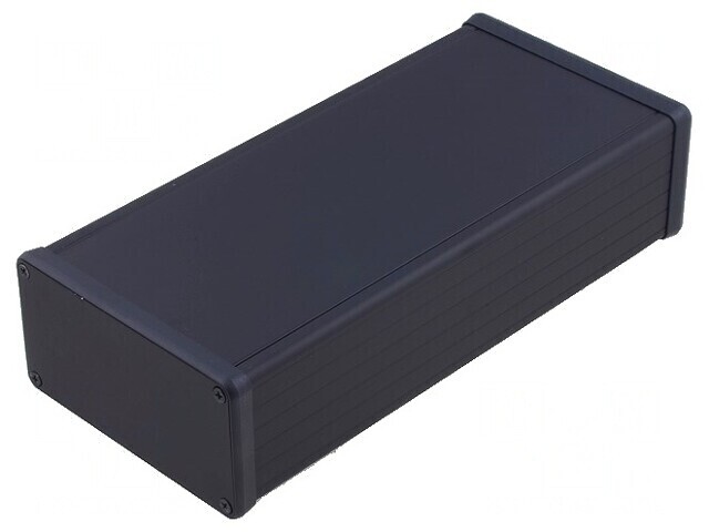 Carcasă aluminiu neagră 103x220x53mm