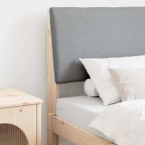 VidaXL Tăblie tapițată Gri deschis 75 cm Lemn de pin masiv 879314