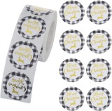 Rola cu 500 de etichete autoadezive pentru Craciun Mangsen, hartie, multicolor, 3,8 cm