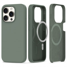 Husa Tech-Protect Silicone MagSafe pentru Apple iPhone 15 Pro Max Olive