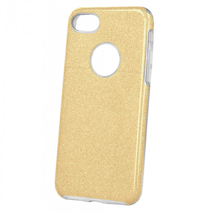 Husa TPU OEM Glitter 3in1 pentru Apple iPhone 11, Aurie