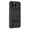 Husa Defender cu Stand pentru iPhone 11, Negru, Suport reglabil, Antisoc, Protectie glisanta pentru camera, Flippy