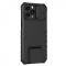 Husa defender cu stand pentru iphone 11 pro max, negru, suport reglabil, antisoc, protectie glisanta pentru camera, flippy
