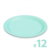 Set farfurii albastre din hartie - 23 cm - 12 buc. /pachet Best CarHome