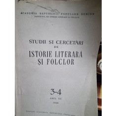 Studii si Cercetari de Istorie Literara si Folclor nr.2-4/1958