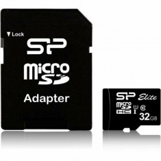 Card memorie microSDHC cu adaptor 32GB SILICON POWER SP032GBSTHBU1V10SP foto