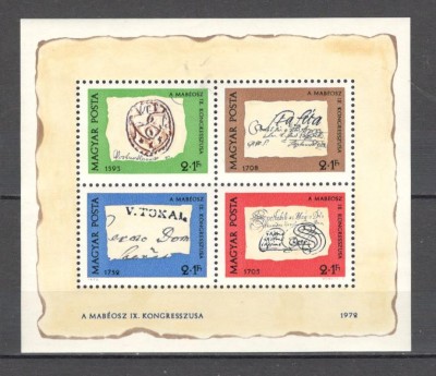 Ungaria.1972 Ziua marcii postale-Bl. XU.176 foto