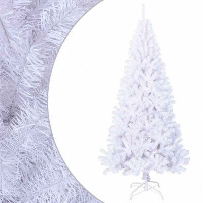 vidaXL Pom de Crăciun artificial cu ramuri groase, alb, 180 cm, PVC foto