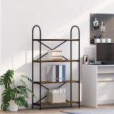 vidaXL Raft pentru cărți Stejar afumat 80 x 30 x 146 cm Lemn compozit