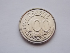 100 CRUZEIROS 1992 BRAZILIA-UNC foto